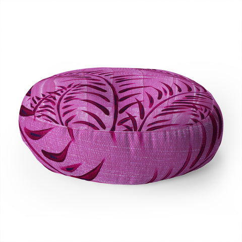 Madart Inc. Tropical Splash Pink Floor Pillow Round