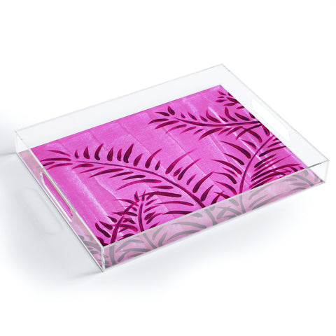 Madart Inc. Tropical Splash Pink Acrylic Tray