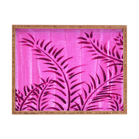 Madart Inc. Tropical Splash Pink Rectangular Tray