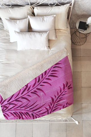 Madart Inc. Tropical Splash Pink Fleece Throw Blanket
