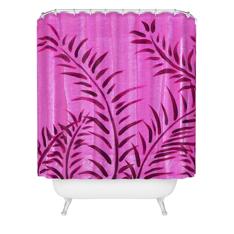 Madart Inc. Tropical Splash Pink Shower Curtain