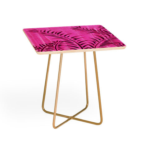 Madart Inc. Tropical Splash Pink Side Table