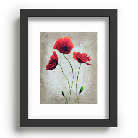 Madart Inc. Vibrant Poppies I Recessed Framing Rectangle