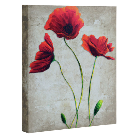 Madart Inc. Vibrant Poppies I Art Canvas