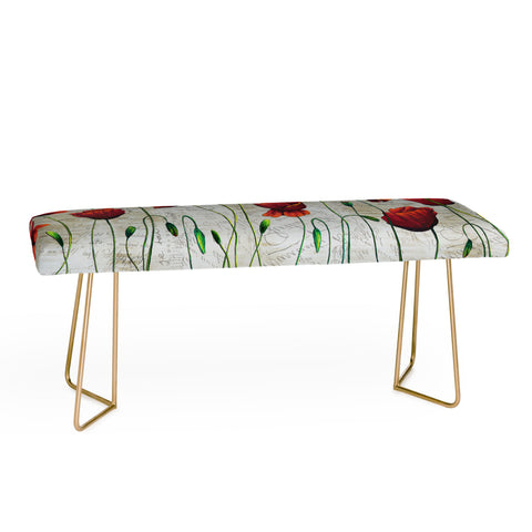 Madart Inc. Vibrant Poppies I Bench