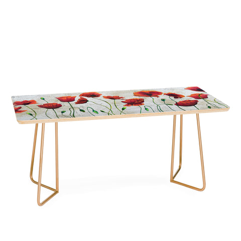 Madart Inc. Vibrant Poppies I Coffee Table