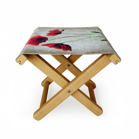 Madart Inc. Vibrant Poppies I Folding Stool