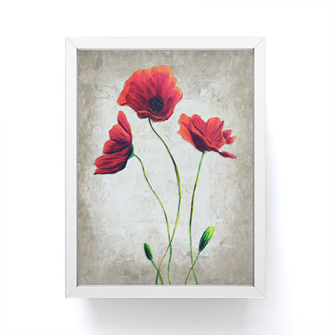 Madart Inc. Vibrant Poppies I Framed Mini Art Print