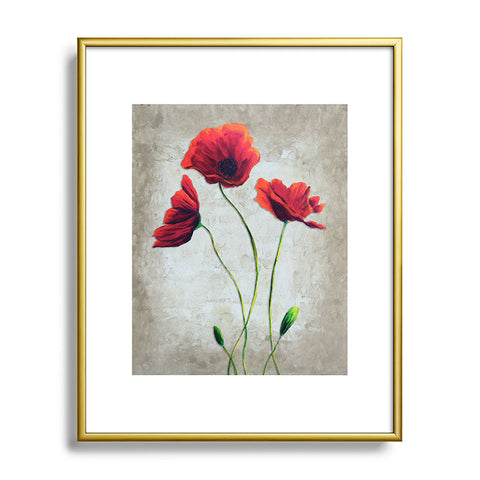 Madart Inc. Vibrant Poppies I Metal Framed Art Print