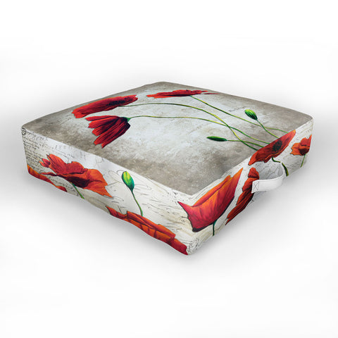 Madart Inc. Vibrant Poppies I Outdoor Floor Cushion