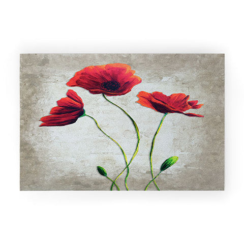 Madart Inc. Vibrant Poppies I Welcome Mat