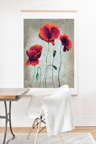 Madart Inc. Vibrant Poppies II Art Print And Hanger