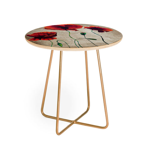 Madart Inc. Vibrant Poppies II Round Side Table