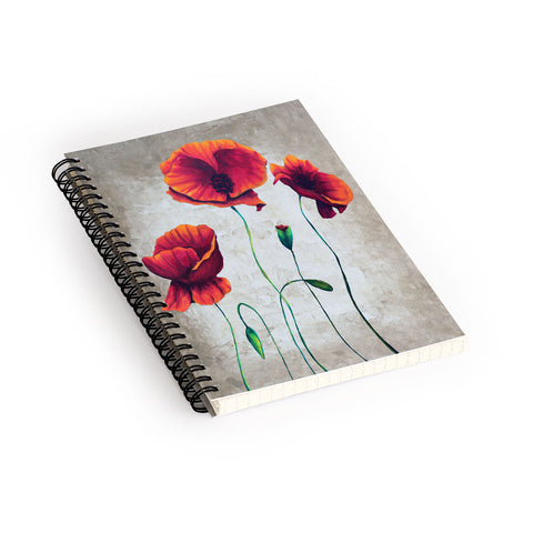 Madart Inc. Vibrant Poppies II Spiral Notebook