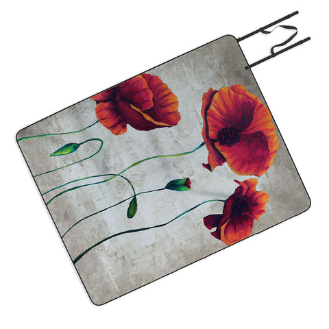 Madart Inc. Vibrant Poppies II Picnic Blanket