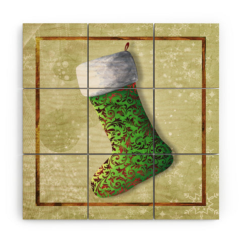 Madart Inc. Vintage Stocking 1 Wood Wall Mural