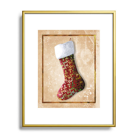 Madart Inc. Vintage Stocking 4 Metal Framed Art Print