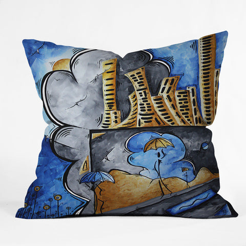 Madart Inc. Walk In The Park Outdoor Throw Pillow