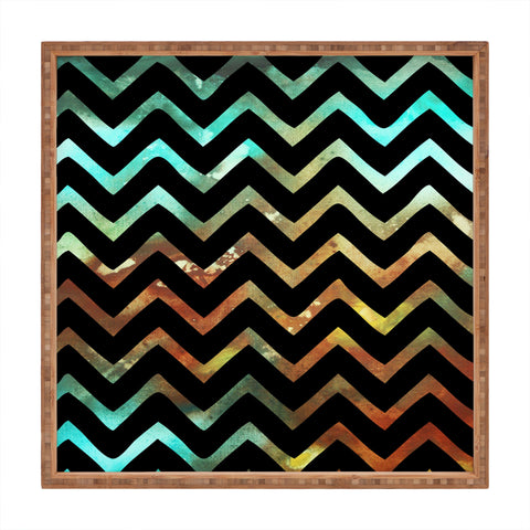 Madart Inc. Wavy Chevron Lava Flows Square Tray