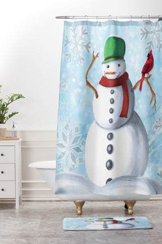 Madart Inc. Winter Cheer 2 Shower Curtain And Mat