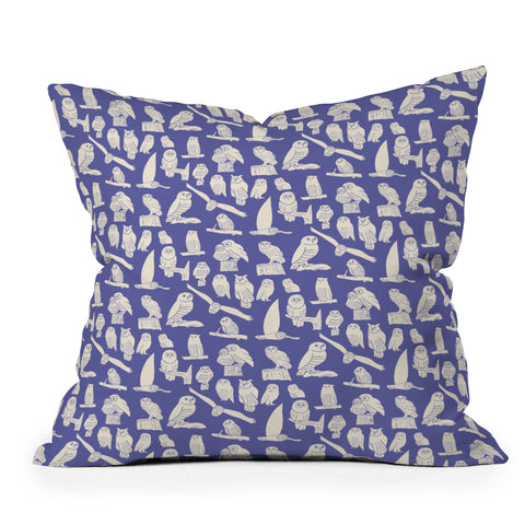 MaddaMom Owls rally Throw Pillow