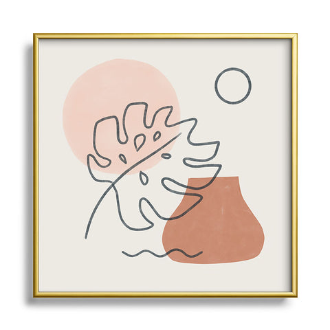 Madeline Kate Martinez a warm feeling Metal Square Framed Art Print