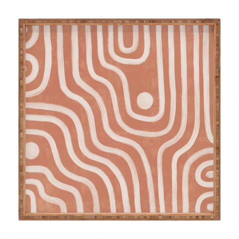 Madeline Kate Martinez canyon flow Square Tray