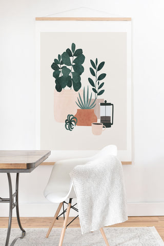 Madeline Kate Martinez Coffee Plants x The Sill Art Print And Hanger