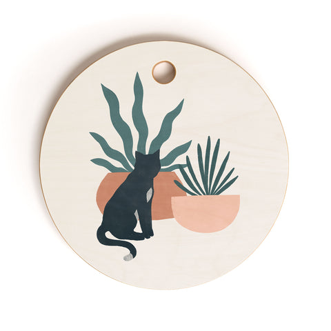 Madeline Kate Martinez flora and fauna Cutting Board Round