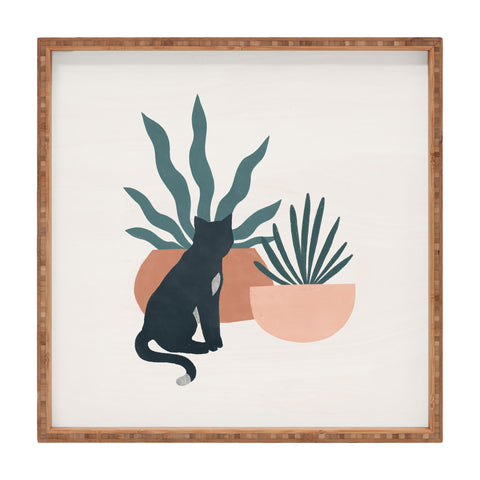 Madeline Kate Martinez flora and fauna Square Tray