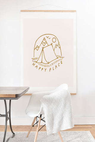 Madeline Kate Martinez happy camper I Art Print And Hanger