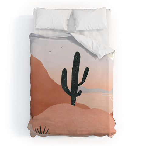 Madeline Kate Martinez saguaro sunset I Duvet Cover