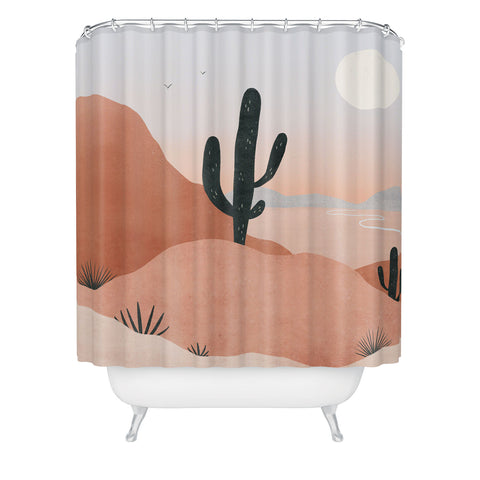 Madeline Kate Martinez saguaro sunset I Shower Curtain