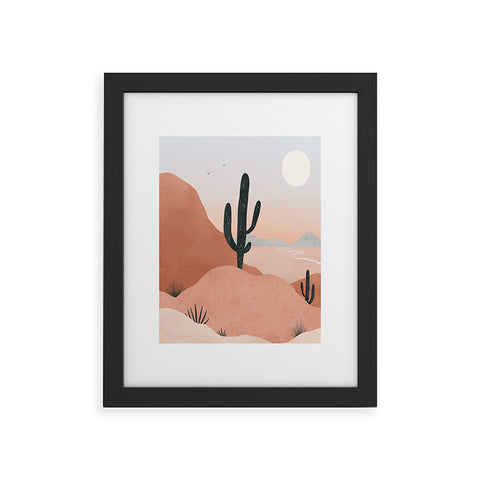 Madeline Kate Martinez saguaro sunset I Framed Art Print