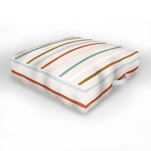 Madeline Kate Martinez signature stripe Outdoor Floor Cushion