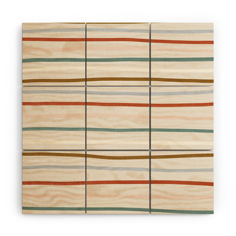 Madeline Kate Martinez signature stripe Wood Wall Mural