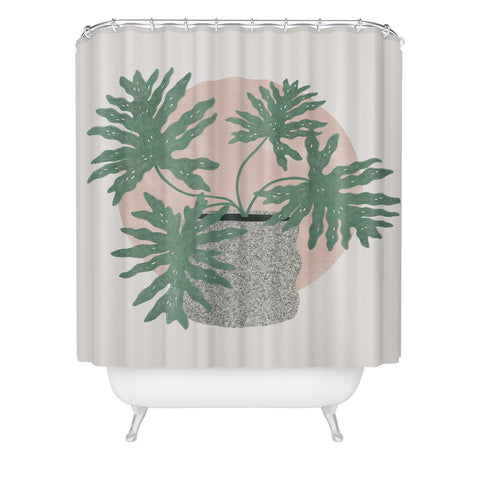 Madeline Kate Martinez split leaf philodendron Shower Curtain