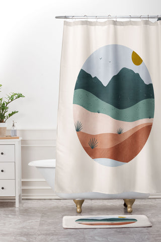 Madeline Kate Martinez terra serena 02 Shower Curtain And Mat