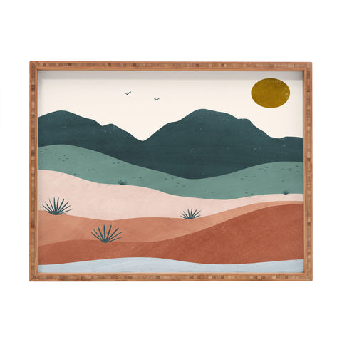 Madeline Kate Martinez terra serena Rectangular Tray