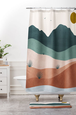 Madeline Kate Martinez terra serena Shower Curtain And Mat