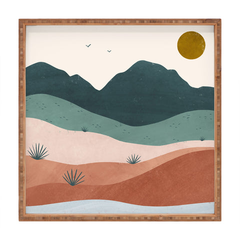 Madeline Kate Martinez terra serena Square Tray