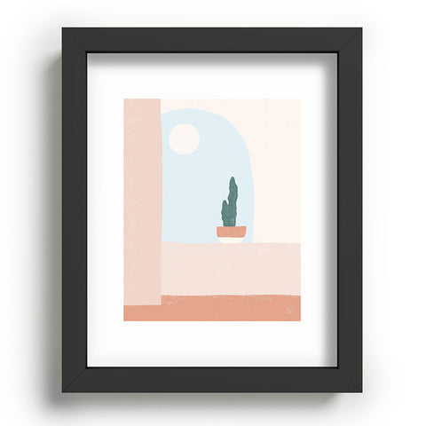 Madeline Kate Martinez terracotta cactus Recessed Framing Rectangle