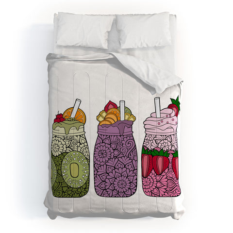 MadisonsDesigns Fruit Smoothies Mandala Comforter