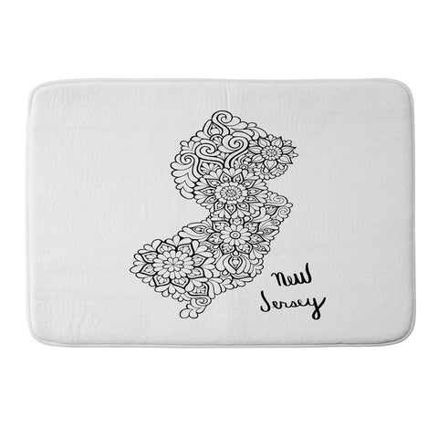 MadisonsDesigns NJ floral mandala Memory Foam Bath Mat
