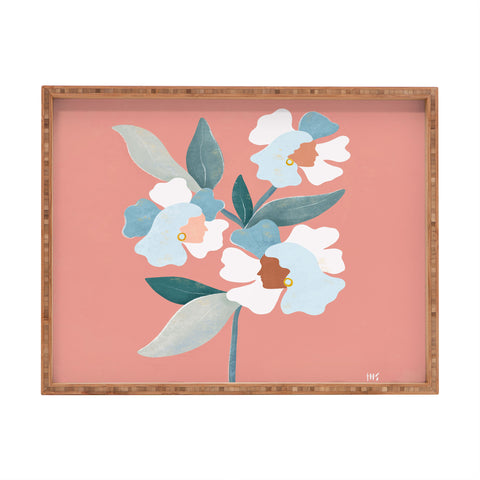 Maggie Stephenson Blooms I Rectangular Tray