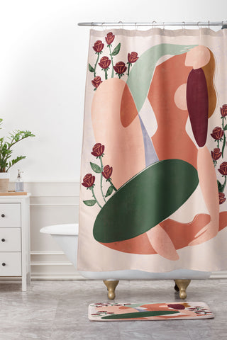 Maggie Stephenson But first love yourself Shower Curtain And Mat