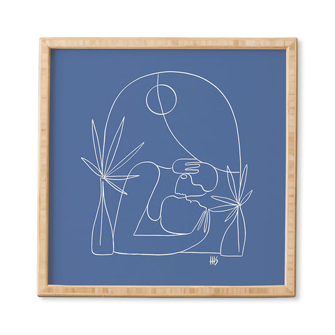 Maggie Stephenson Dreamers no4 classic blue Framed Wall Art