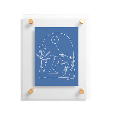 Maggie Stephenson Dreamers no4 classic blue Floating Acrylic Print