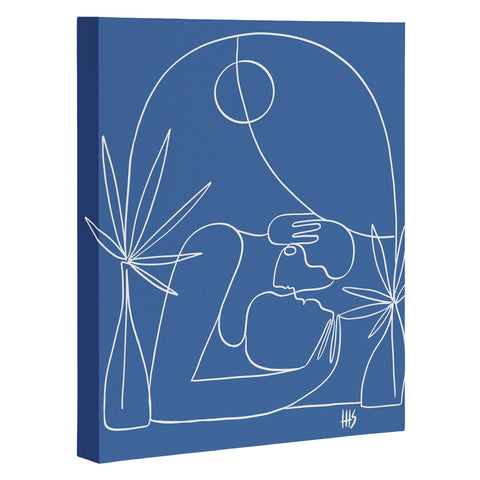 Maggie Stephenson Dreamers no4 classic blue Art Canvas