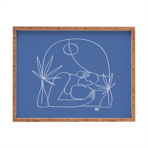 Maggie Stephenson Dreamers no4 classic blue Rectangular Tray